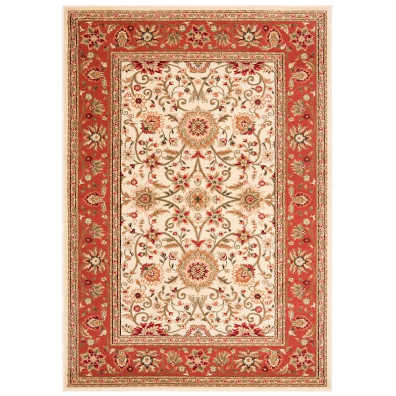 SAFAVIEH, Lyndhurst Marsha Traditional Area Rug - 5'3" x 7'6" - Ivory/Rust