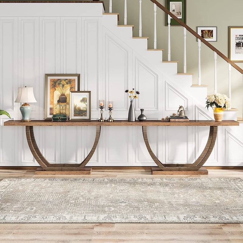 Console Entryway Table Farmhouse, 63 Inches Sofa Table for Entryway
