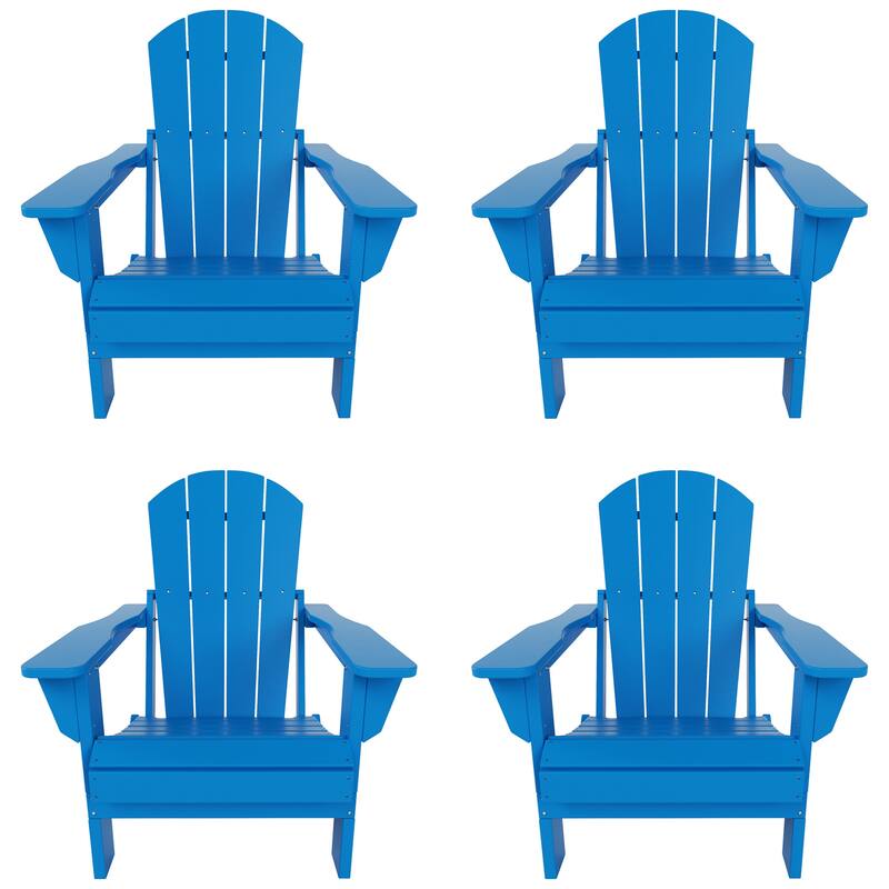 POLYTRENDS Laguna All Weather Poly Outdoor Adirondack Chair Foldable (Set of 4) Bed Bath