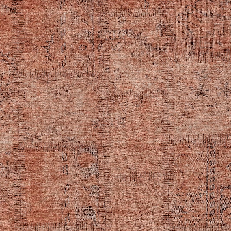 HomeRoots Patchwork Transitional Rectangle Outdoor Rug