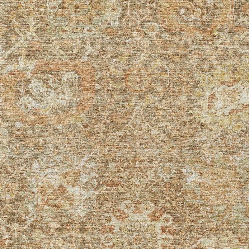 HomeRoots Damask Traditional Rectangle Outdoor Rug