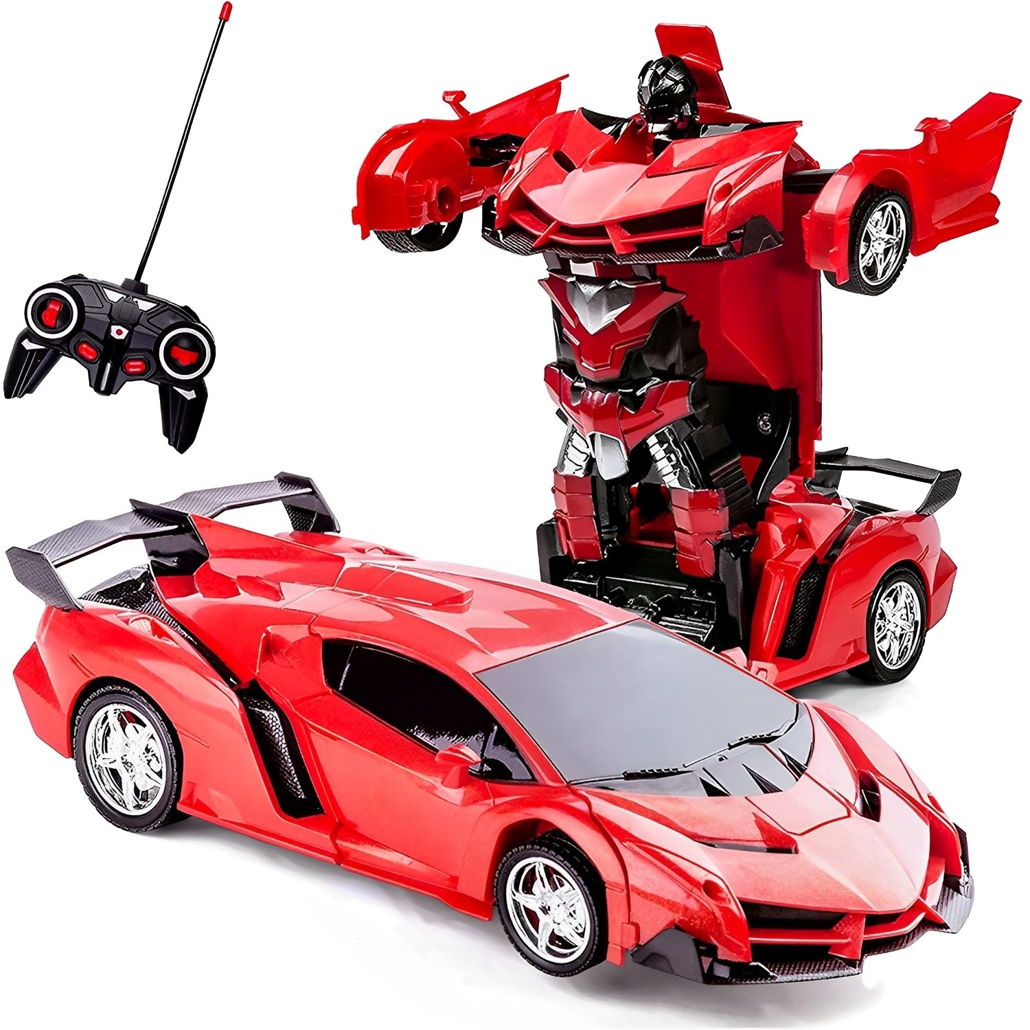 Remote Control Car Transforming Robot RC Car for Kids, 2.4GHz 1:18 Scale Transform Car Vehicle with One Button Deformation & 360°Rotating Drifting, R