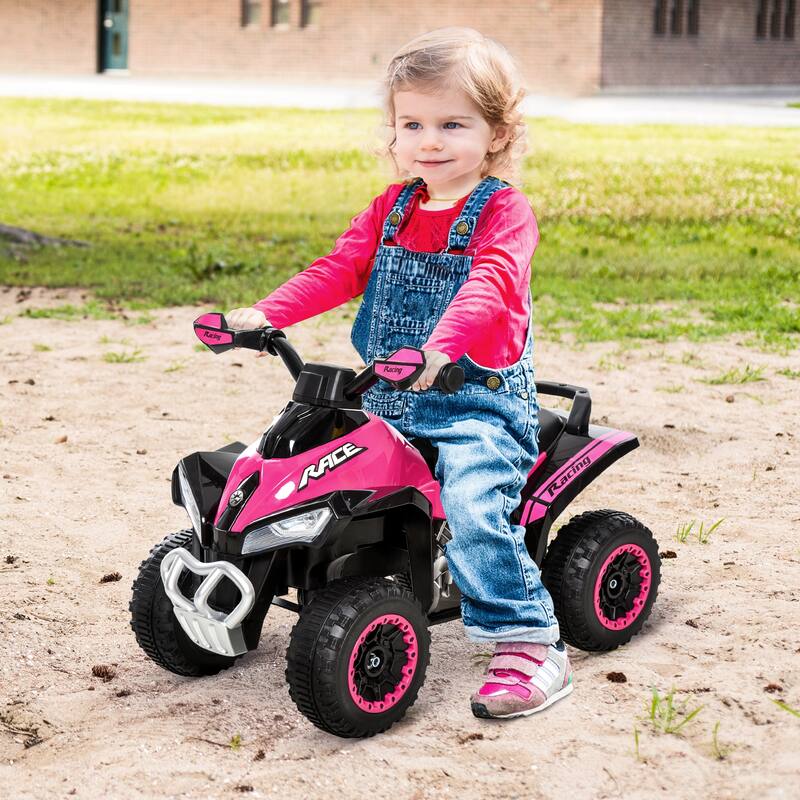 Kids Ride-On Push Car with LED Lights and Music, Foot-to-Floor Sliding Car for Toddlers, Walking ATV Toy, No Power Required