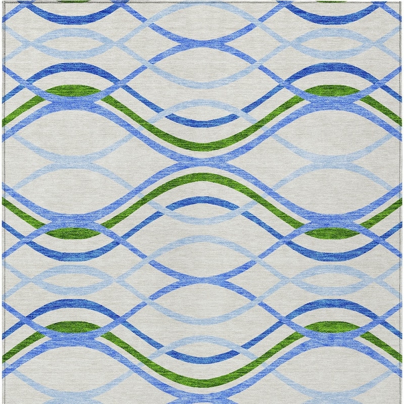 HomeRoots Abstract Transitional Rectangle Outdoor Rug