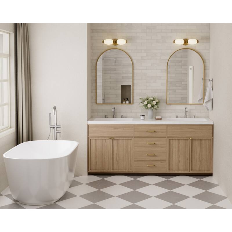 GRANDJOY 3-Hole Widespread Sink Faucet Stainless Steel Waterfall Bathroom Faucet