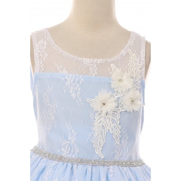 pastel blue flower girl dress