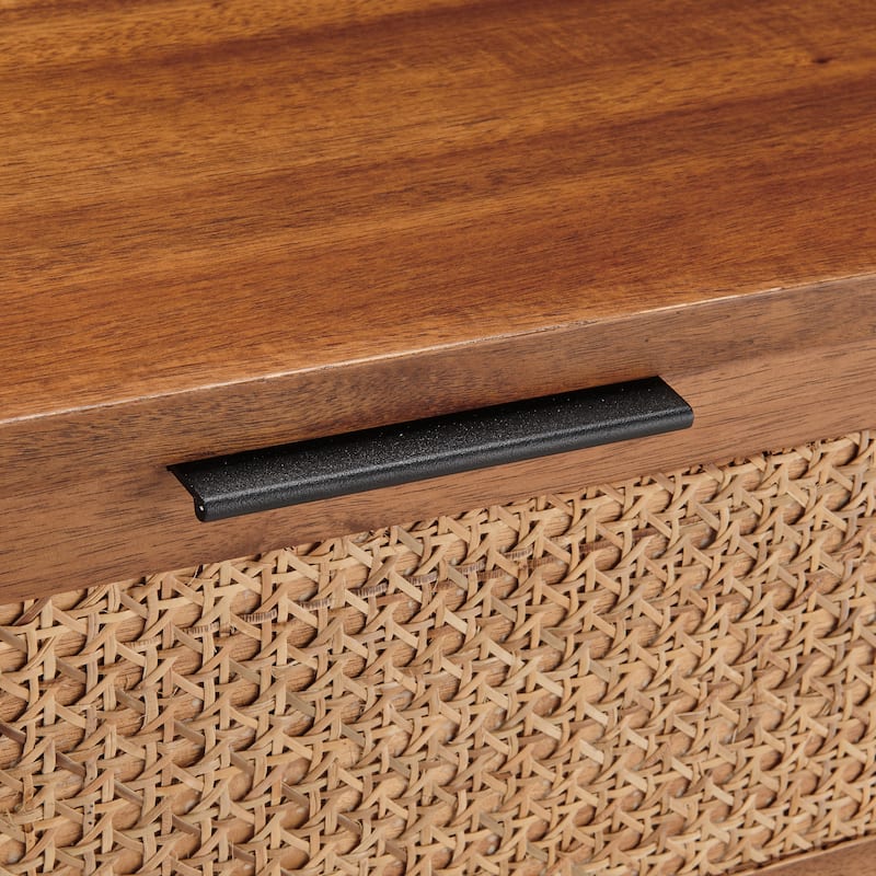 NPD Furniture Caine Rattan Nightstand