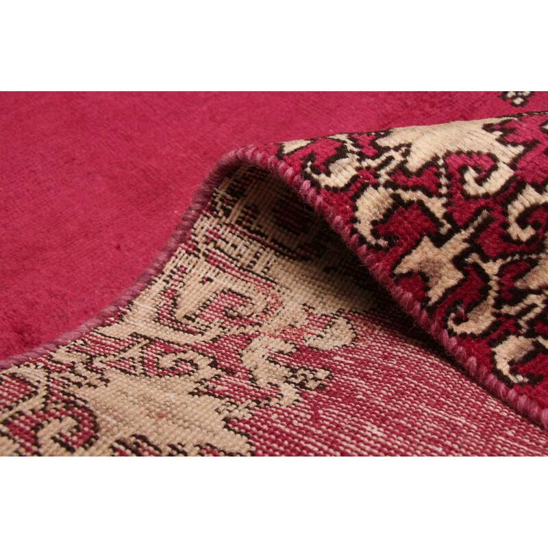 ECARPETGALLERY Hand-knotted Andelz Burgundy Wool Rug - 2'4 x 12'1