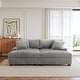 preview thumbnail 26 of 116, Modular Armchair and Ottoman Set with Adjustable Headrest, Flannel Upholstery