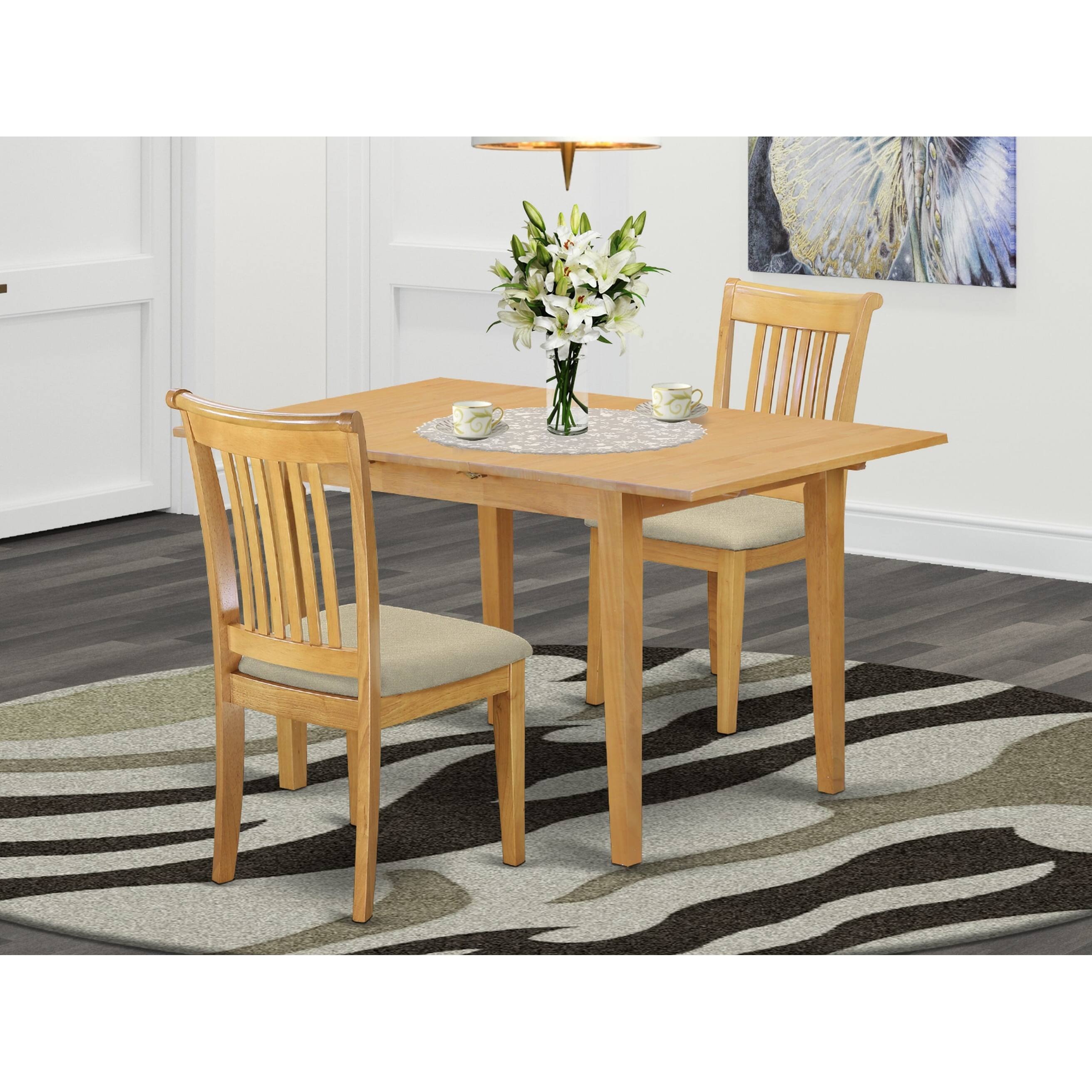 East West Furniture Set Includes a Rectangle Dining Table and