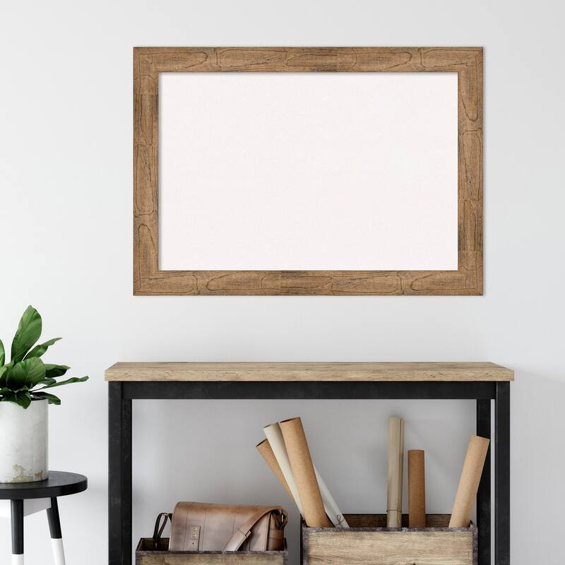 Owl Brown Wood Framed White Corkboard Bulletin Board