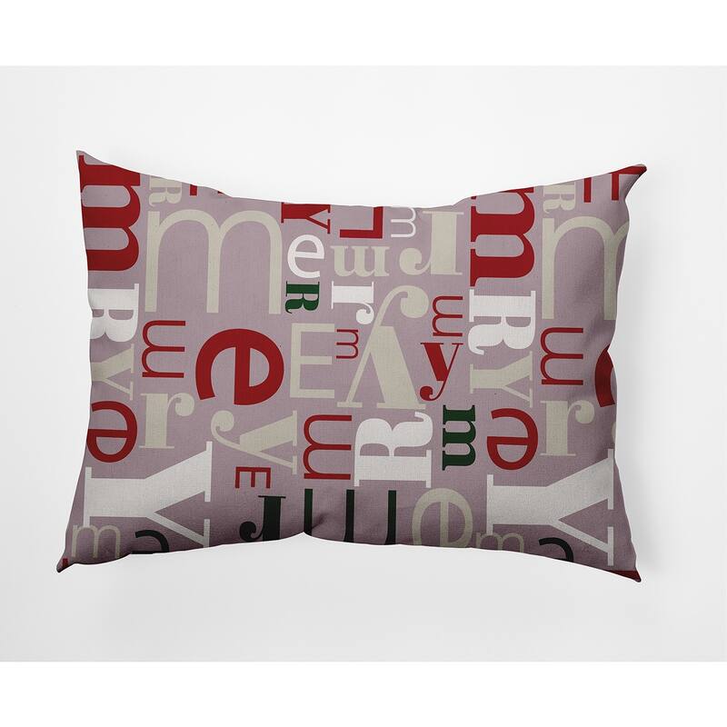 Crazy Merry Christmas Soft Spun Polyester Decorative Throw Pillow - Specialty - Egg Nogg Frosting