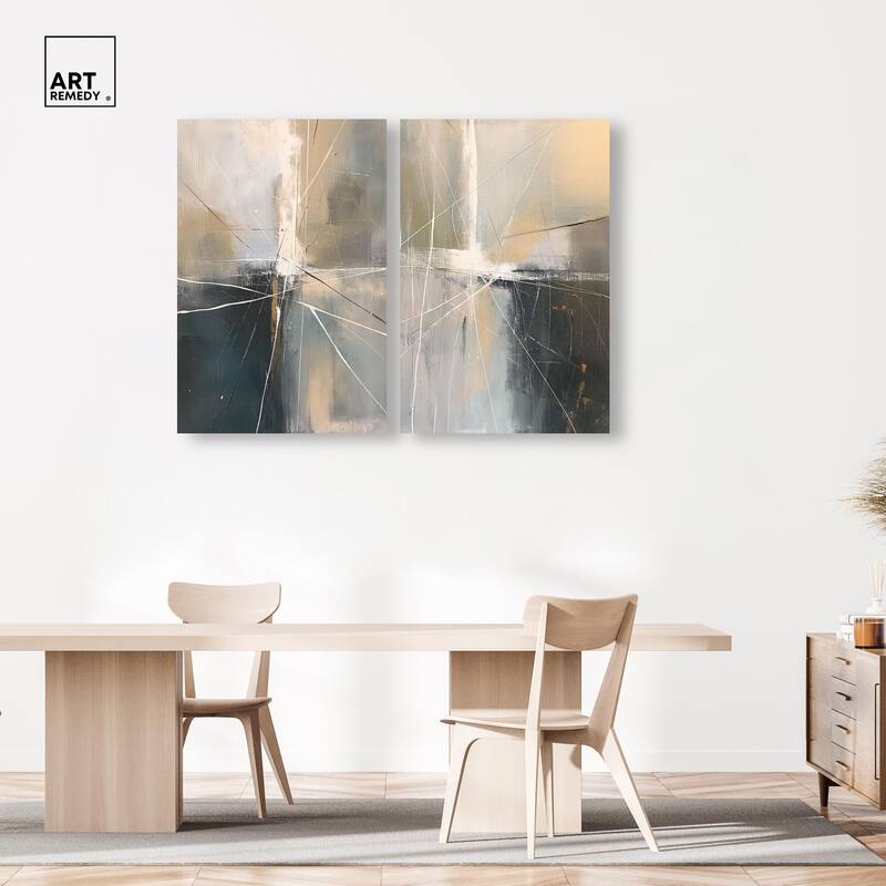 Contemporary Set Canvas Set of 2 by Art Remedy, Gallery Wrapped