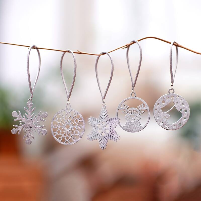 Novica Handmade Merry Eve Handcrafted Ornaments (Set Of 5)