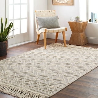 Livabliss Hezron Handmade Bohemian Chevron Wool & Jute Area Rug