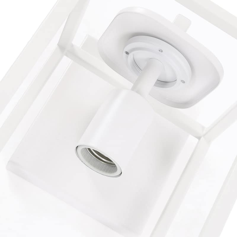 2 Pack Metal 1-Light Clear Glass Outdoor Wall Sconce Light