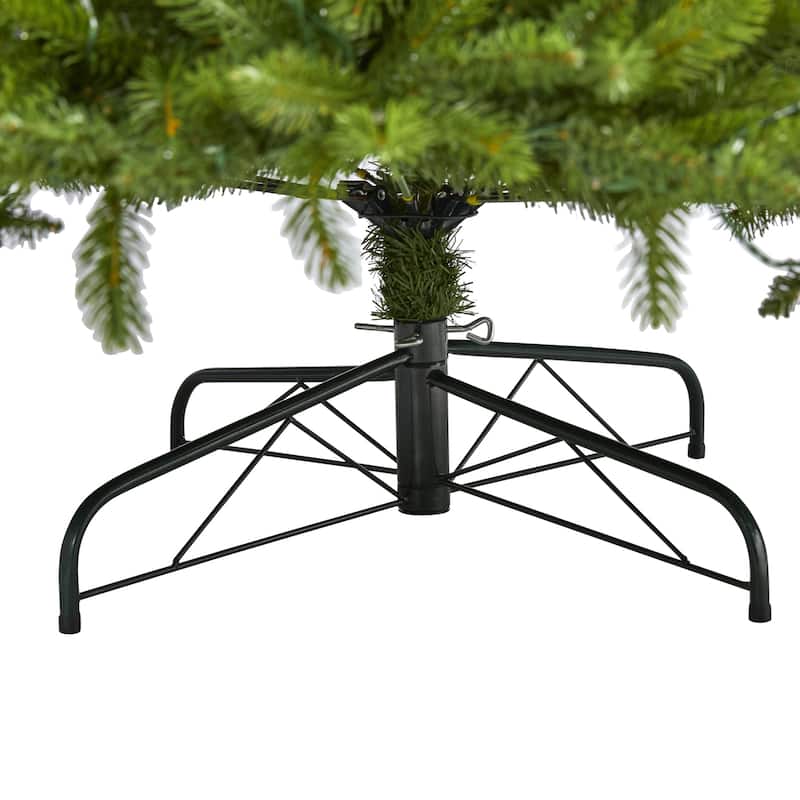 9ft. Spruce Look Artificial Christmas Tree with 1000 Clear LED Lights and 4443 Tips - Towering Elegant Holiday X-Mas Centerpiece