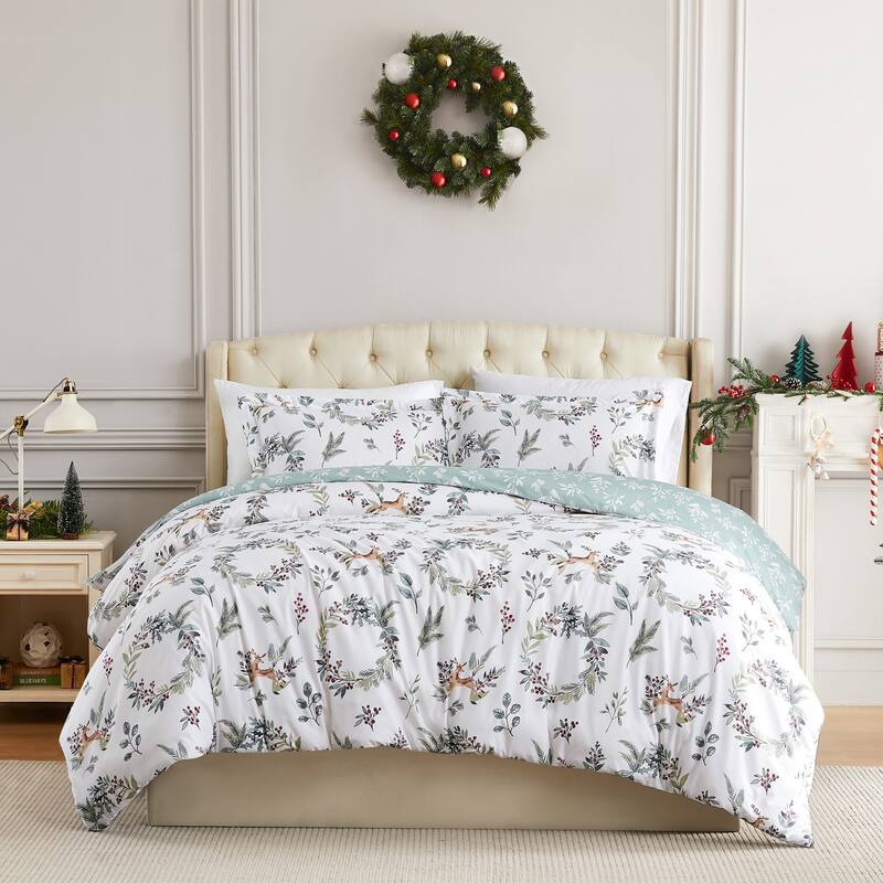 Happy Holidays 3-piece Duvet Cover Set