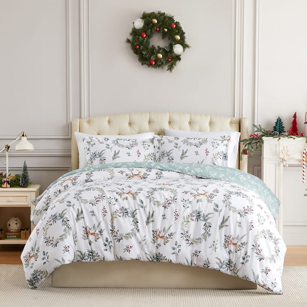 Happy Holidays 3-piece Duvet Cover Set