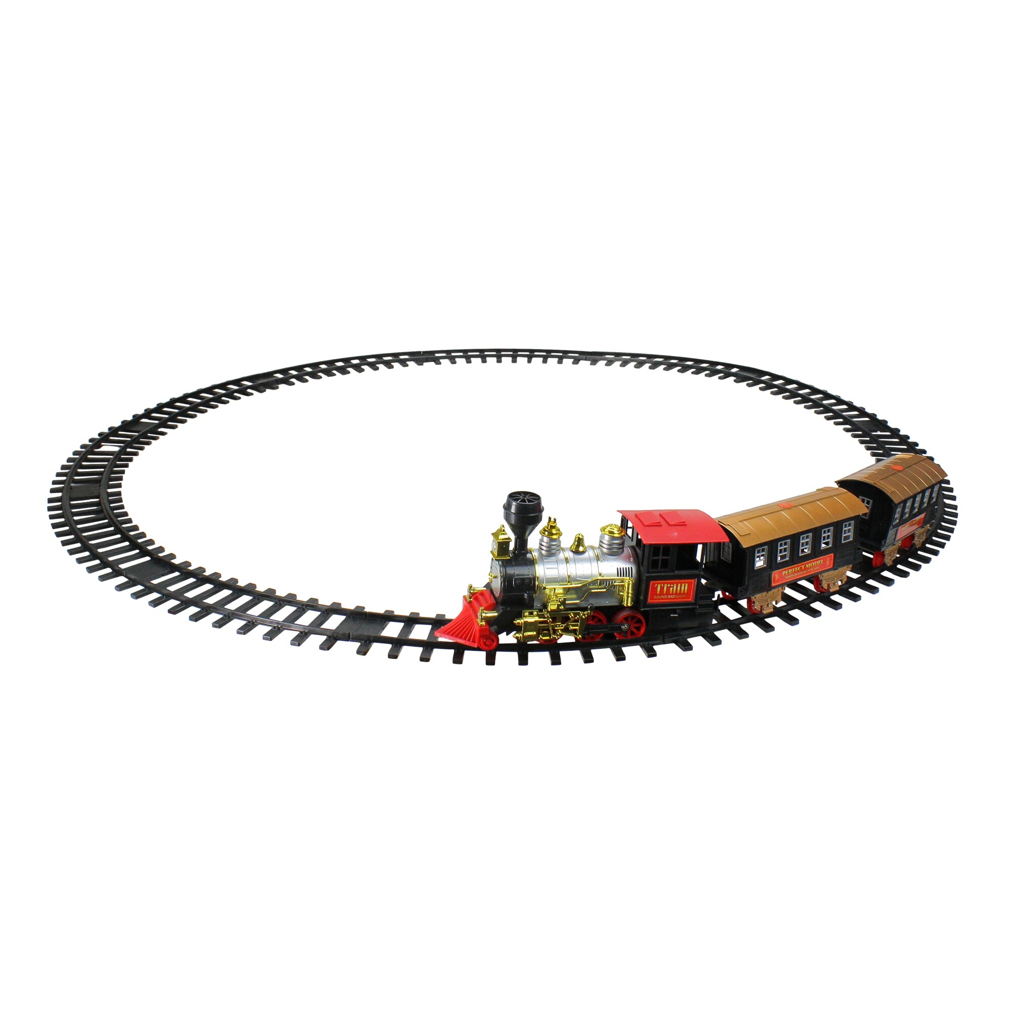 lighted train set