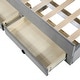 preview thumbnail 11 of 57, Rabbit-Shaped Velvet Platform Bed Frame with Trundle & LED Lights