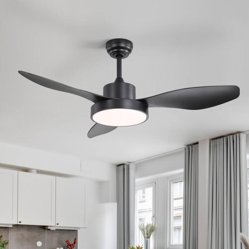 47" Modern Dimmable LED Ceiling Fan with Light and Remote