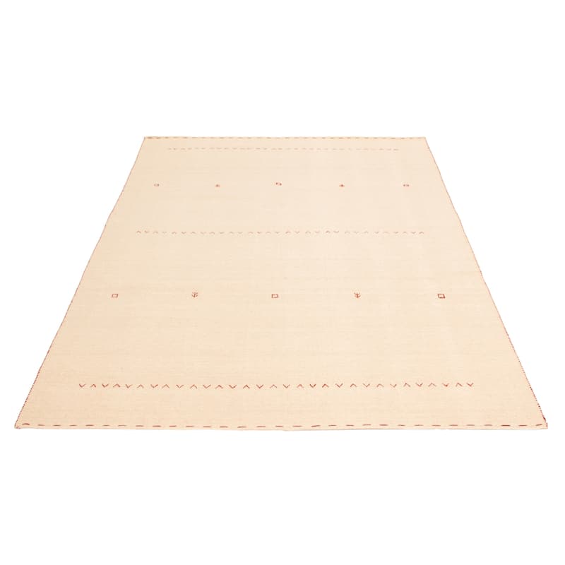 Kashkuli Gabbeh Cream Rug 7'10" x 11'1" - 7'10 x 11'1
