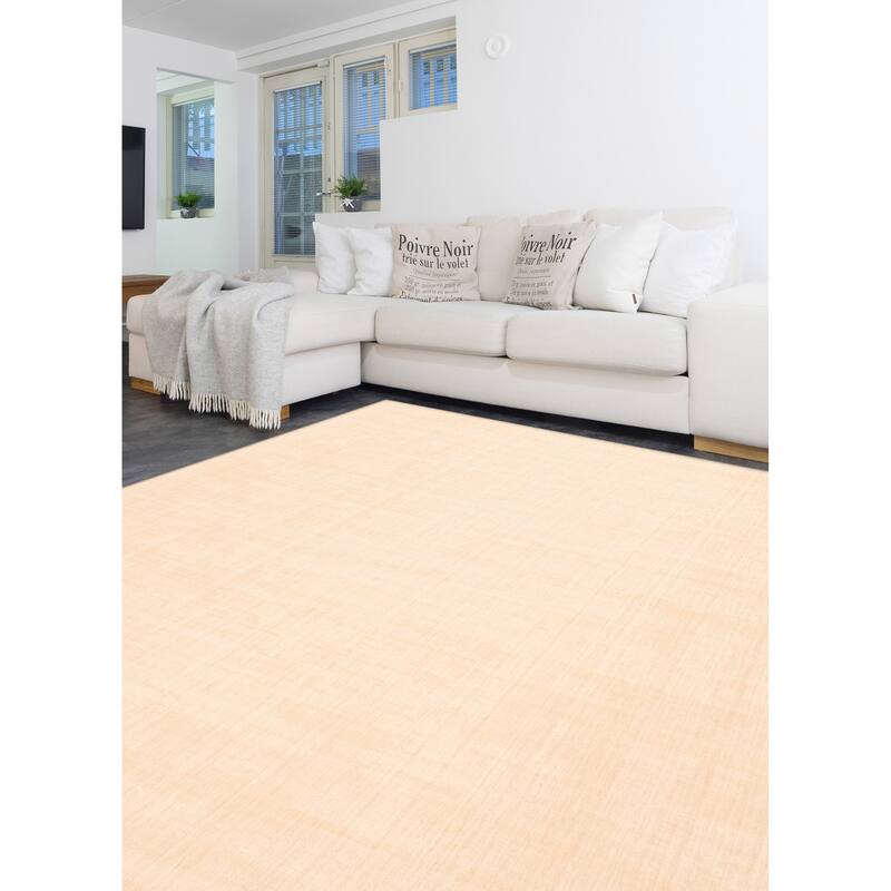 ECARPETGALLERY Hand Loomed Kashkuli Gabbeh Ivory Wool Rug - 7'11 x 11'3