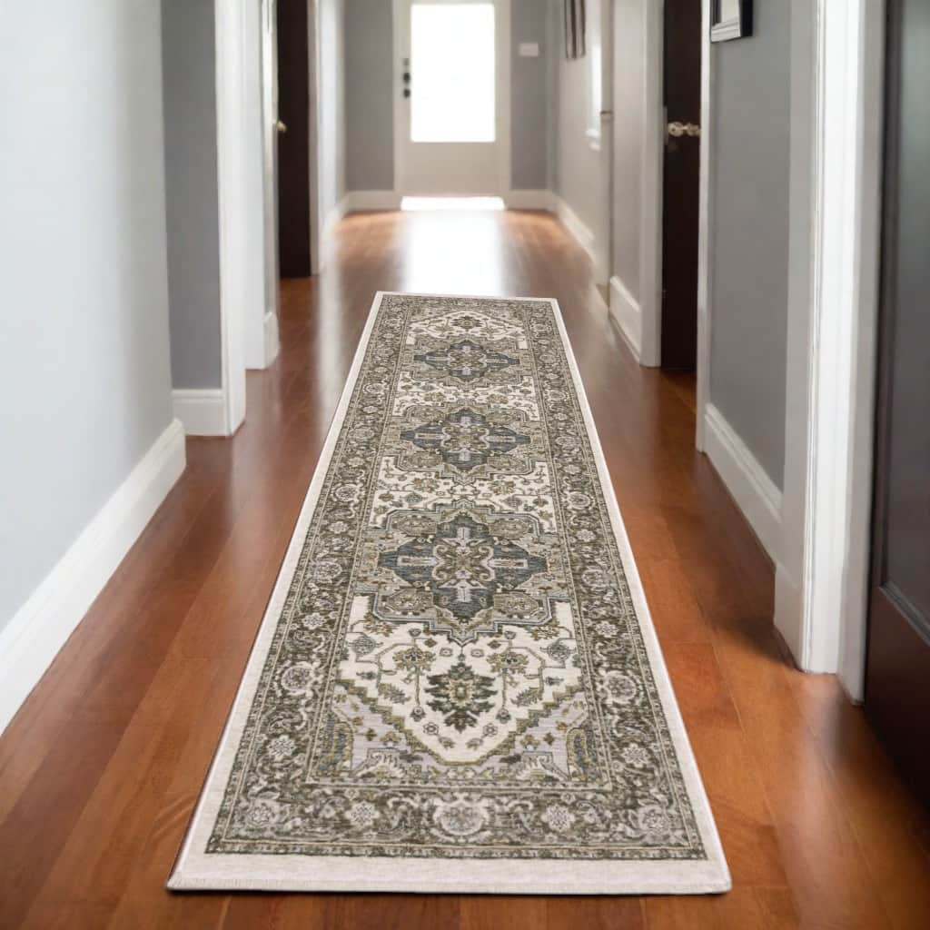 HomeRootsMedallion Traditional Runner Area Rug