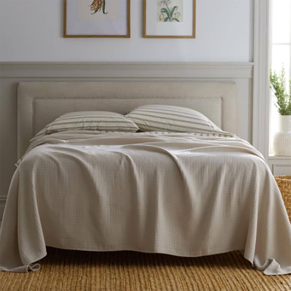 Queen Knitted Cotton Queen Blanket Taupe Bed Bath Beyond 40879820