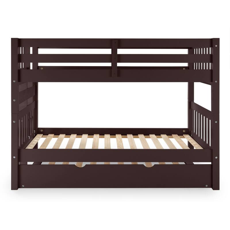 Taylor & Olive Trillium Twin over Twin Bunk Bed with Ladder, Trundle