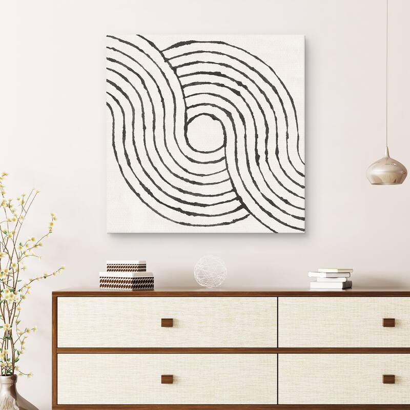 Rainbow Road II BW by Moira Hershey Canvas Art Print