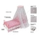 preview thumbnail 6 of 9, Badger Basket Starlights LED Canopy Metal Doll Bed with Bedding - Pink - 20.5" x 10.5" x 20"