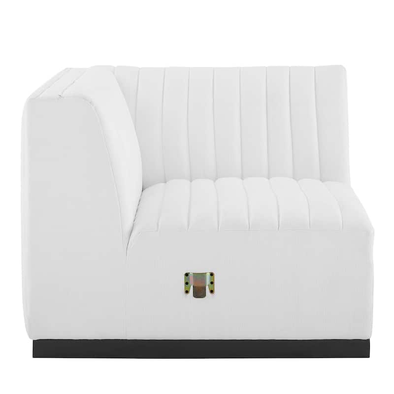 Conjure Channel Tufted Upholstered Fabric 6-Piece U-Shaped Sectional