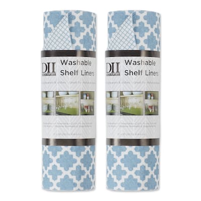 DII Grey Lattice Shelf Liner (Set of 2)