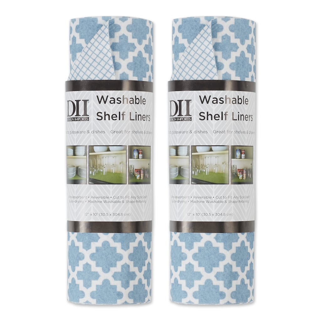 DII Grey Lattice Shelf Liner (Set of 2)