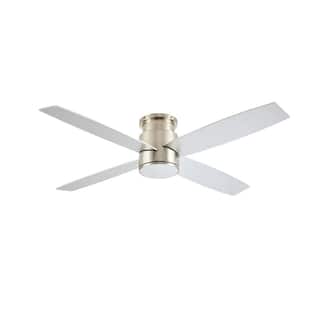 MLiAN Flush Mount DC Ceiling Fan with Lights and Remote, 4 Reversible Blades