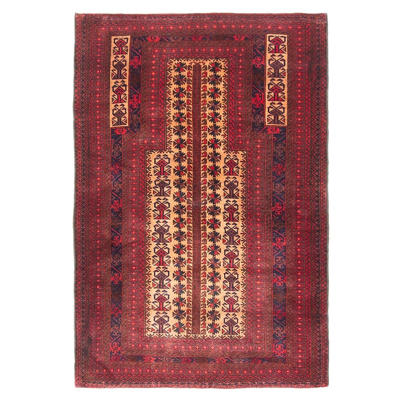 Teimani Beige Rug 3'1" x 4'7" - 3'1 x 4'7 - Beige - 3'1 x 4'7