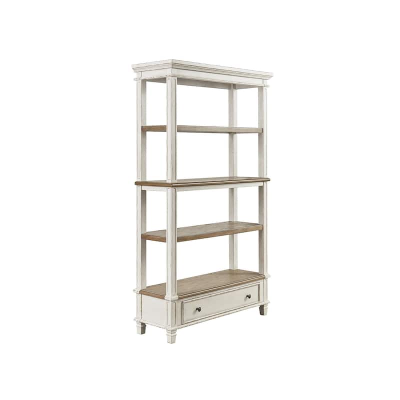 Signature Design by Ashley Realyn Casual Bookcase Two-tone - 45" W x 16" D x 74.5" H