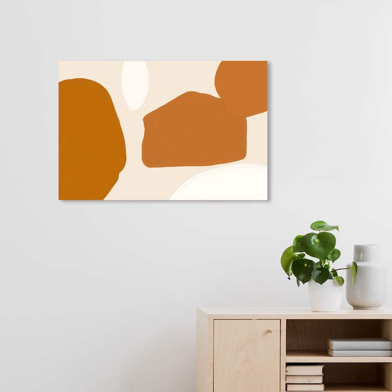 Wynwood Studio Canvas Abstract Vanilla Coconuts Brown and Modern & Contemporary Wall Art Canvas Print