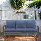 Option Grey Wicker / Blue Cushion
