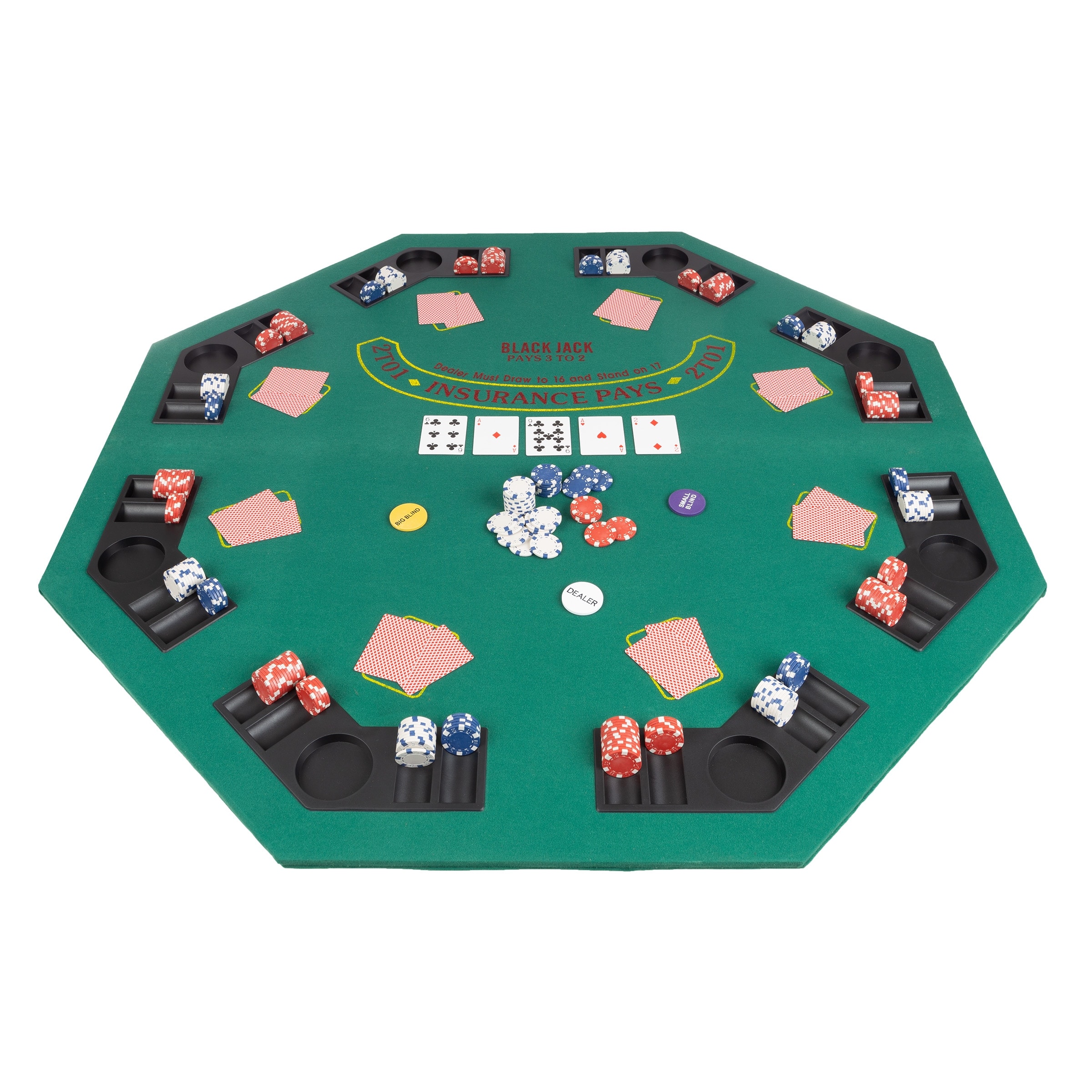 Lovin' You Poker レギュラー54枚組 コンプリートセット 48-Inch Poker Table Top and 500 Chips Set - Foldable Topper