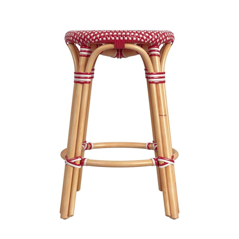 Tobias 24" Rattan Round Counter Stool
