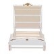 preview thumbnail 3 of 7, White+Pink Twin Princess Carriage Bed with Canopy