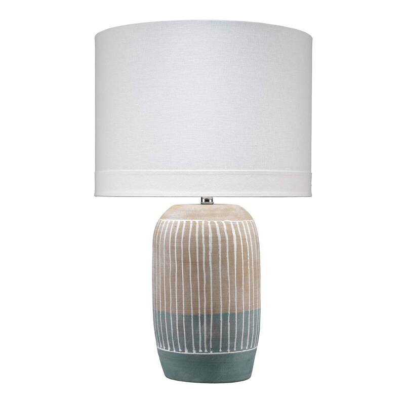 Jamie Young Flagstaff Ceramic Table Lamp with Linen Shade