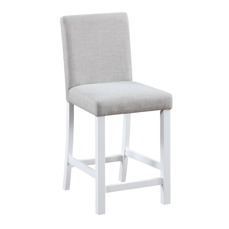 5 Piece Counter Height Table Set, Wooden Kitchen Table Set with Square Table and 4 Upholstered Chairs