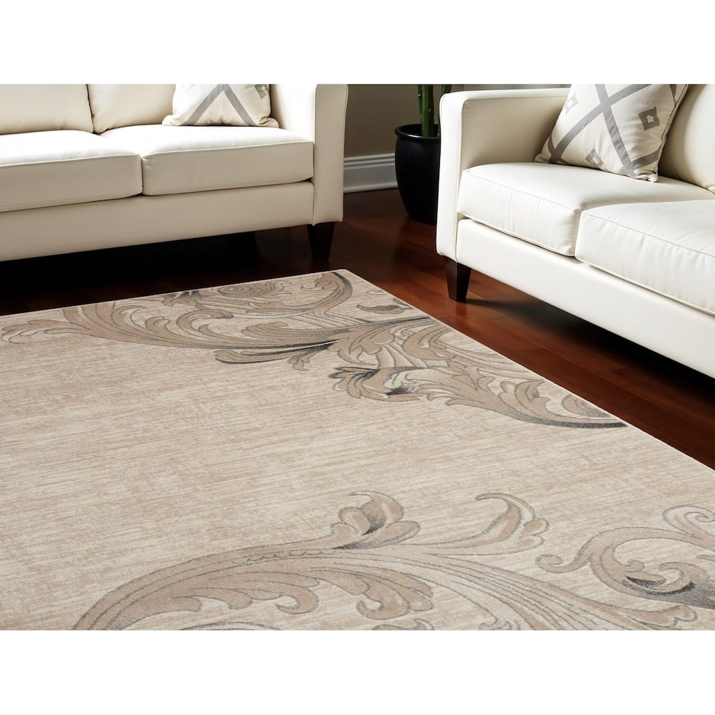 Power Loomed Non Skid Stain Resistant Area Rug - 153' X '111' X '0.5