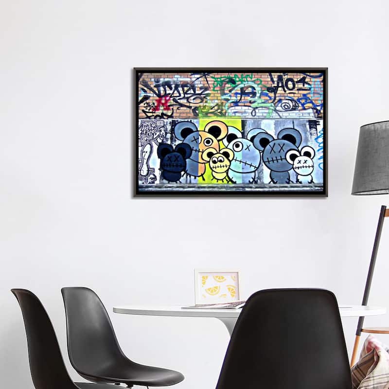 iCanvas "Of Mostly Mice Graffiti" by Unknown Artist Framed
