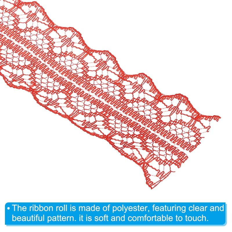 2pcs 1.2" Wide 11 Yards Lace Trim Ribbon Sewing Lace Wrapping Decor