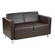 preview thumbnail 1 of 5, Pacific Love Seat in Espresso Faux Leather